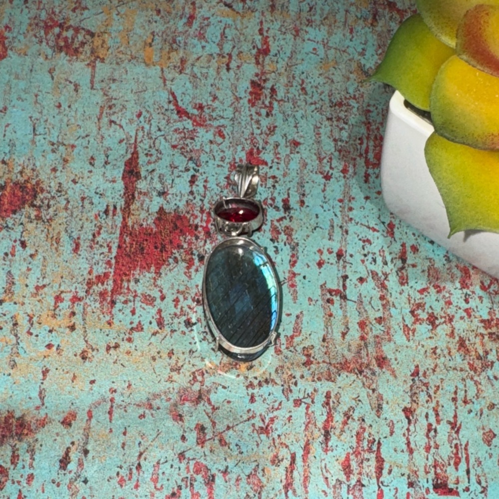 Fiery Labradorite Silver Ring - image 7